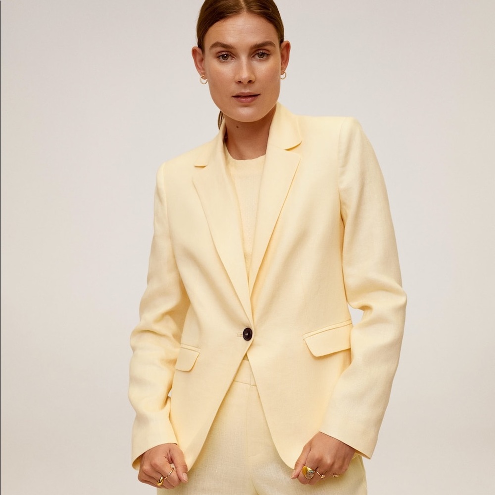 Mango Linen Blazer
